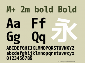 M+ 2m bold Bold Version 1.048图片样张