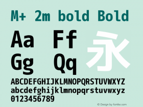 M+ 2m bold Bold Version 1.058.20140226图片样张