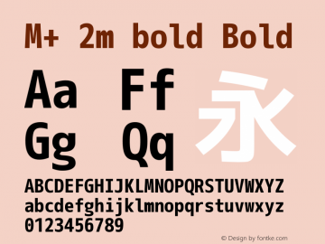 M+ 2m bold Bold Version 1.059.20150110 Font Sample