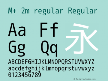 M+ 2m regular Regular Version 1.036 Font Sample