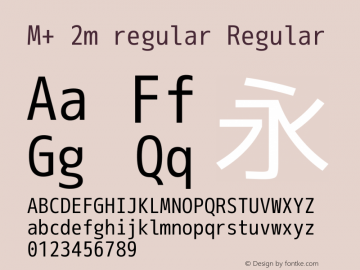 M+ 2m regular Regular Version 1.039 Font Sample