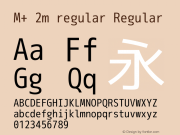 M+ 2m regular Regular Version 1.040 Font Sample