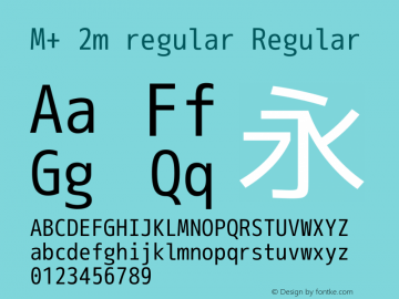M+ 2m regular Regular Version 1.043 Font Sample