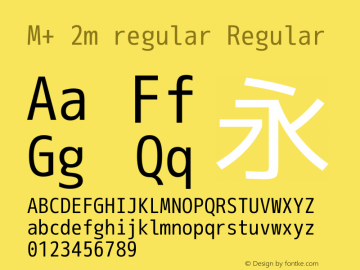 M+ 2m regular Regular Version 1.056 Font Sample