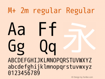 M+ 2m regular Regular Version 1.059 Font Sample