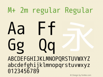 M+ 2m regular Regular Version 1.051 Font Sample