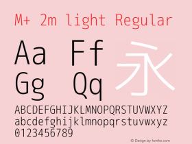M+ 2m light Regular Version 1.035 Font Sample