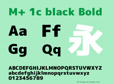 M+ 1c black Bold Version 1.059.20150529图片样张