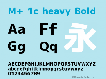 M+ 1c heavy Bold Version 1.036图片样张