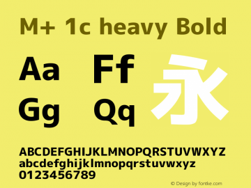 M+ 1c heavy Bold Version 1.047图片样张