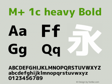 M+ 1c heavy Bold Version 1.058.20140226图片样张