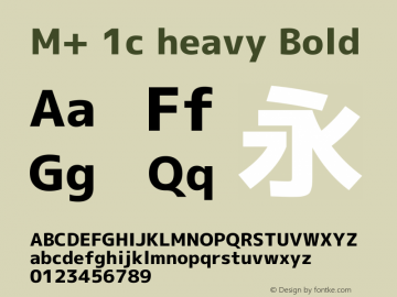 M+ 1c heavy Bold Version 1.051图片样张