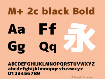 M+ 2c black Bold Version 1.059.20150110图片样张