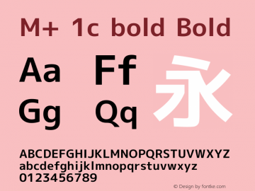 M+ 1c bold Bold Version 1.035图片样张