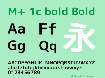 M+ 1c bold Bold Version 1.056图片样张