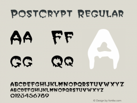 PostCrypt Regular Converted from C:\TTFONTS\POSTCRY_.TF1 by ALLTYPE Font Sample