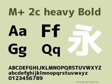 M+ 2c heavy Bold Version 1.042图片样张