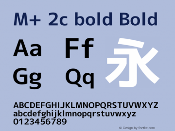 M+ 2c bold Bold Version 1.059.20150529 Font Sample