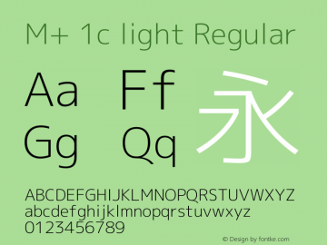 M+ 1c light Regular Version 1.056图片样张