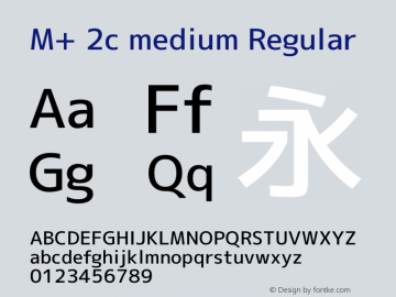 M+ 2c medium Regular Version 1.041图片样张