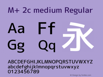 M+ 2c medium Regular Version 1.056图片样张