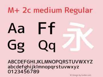 M+ 2c medium Regular Version 1.060图片样张