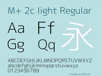 M+ 2c light Regular Version 1.056图片样张