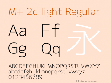 M+ 2c light Regular Version 1.059.20150110 Font Sample