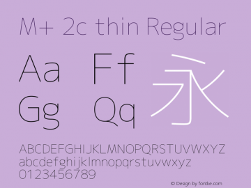 M+ 2c thin Regular Version 1.059图片样张