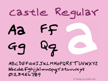 Castle Regular Altsys Metamorphosis:3/3/95 Font Sample