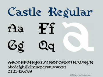 Castle Regular 001.001 Font Sample