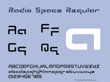 Radio Space Regular 1 Font Sample