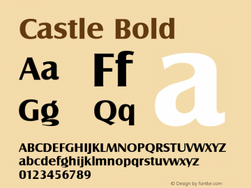 Castle Bold Altsys Fontographer 3.5  4/10/93图片样张