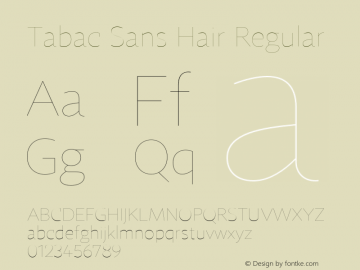 Tabac Sans Hair Regular Version 001.000图片样张