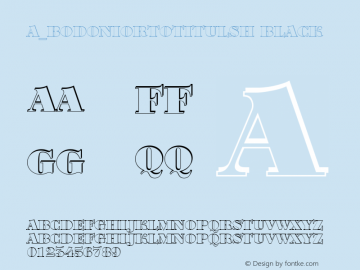 a_BodoniOrtoTitulSh Black 01.01 Font Sample