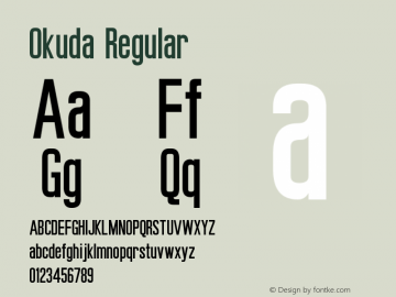 Okuda Regular Version 1.10 January 3, 2012 Font Sample