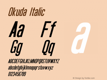 Okuda Italic Version 3.00 August 18, 2013图片样张