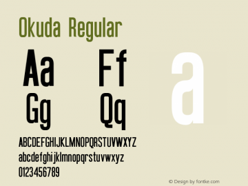 Okuda Regular Version 3.50 January 2, 2014 Font Sample