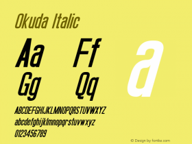 Okuda Italic Version 2.00  - July 3, 2013图片样张