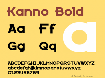 Kanno Bold Version 2.00 - August 7, 2013图片样张