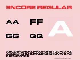 Encore Regular Version 1.00 January 14, 2011, initial release Font Sample