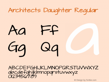 Architects Daughter Regular Version 1.001 2012图片样张