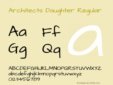 Architects Daughter Regular Version 1.002 2010图片样张