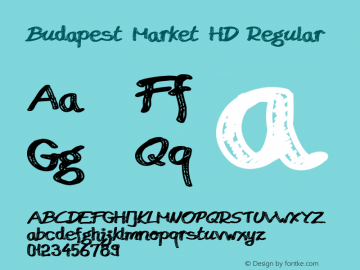 Budapest Market HD Regular Version 1.000 Font Sample