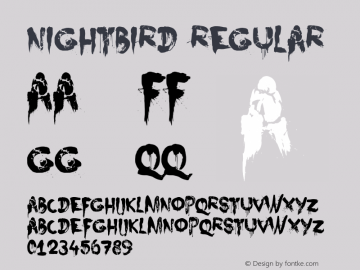 Nightbird Regular Version 1.001 Font Sample