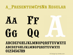 a_PresentumCpsNr Regular 001.002 Font Sample