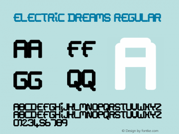 Electric Dreams Regular Version 1.000 2011 initial release Font Sample