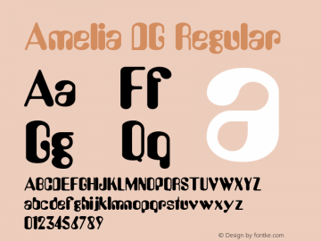 Amelia_DG Regular Converted from H:\NEW\AML___DG.TF1 by ALLTYPE图片样张