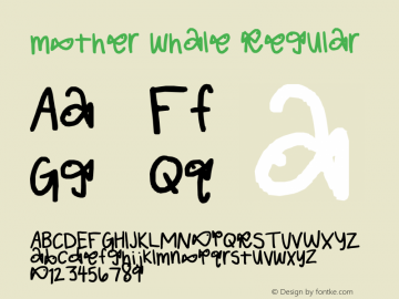 mother whale Regular Lanier My Font Tool for Tablet PC 1.0图片样张