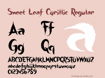 Sweet Leaf Cyrillic Regular 2.0 Font Sample